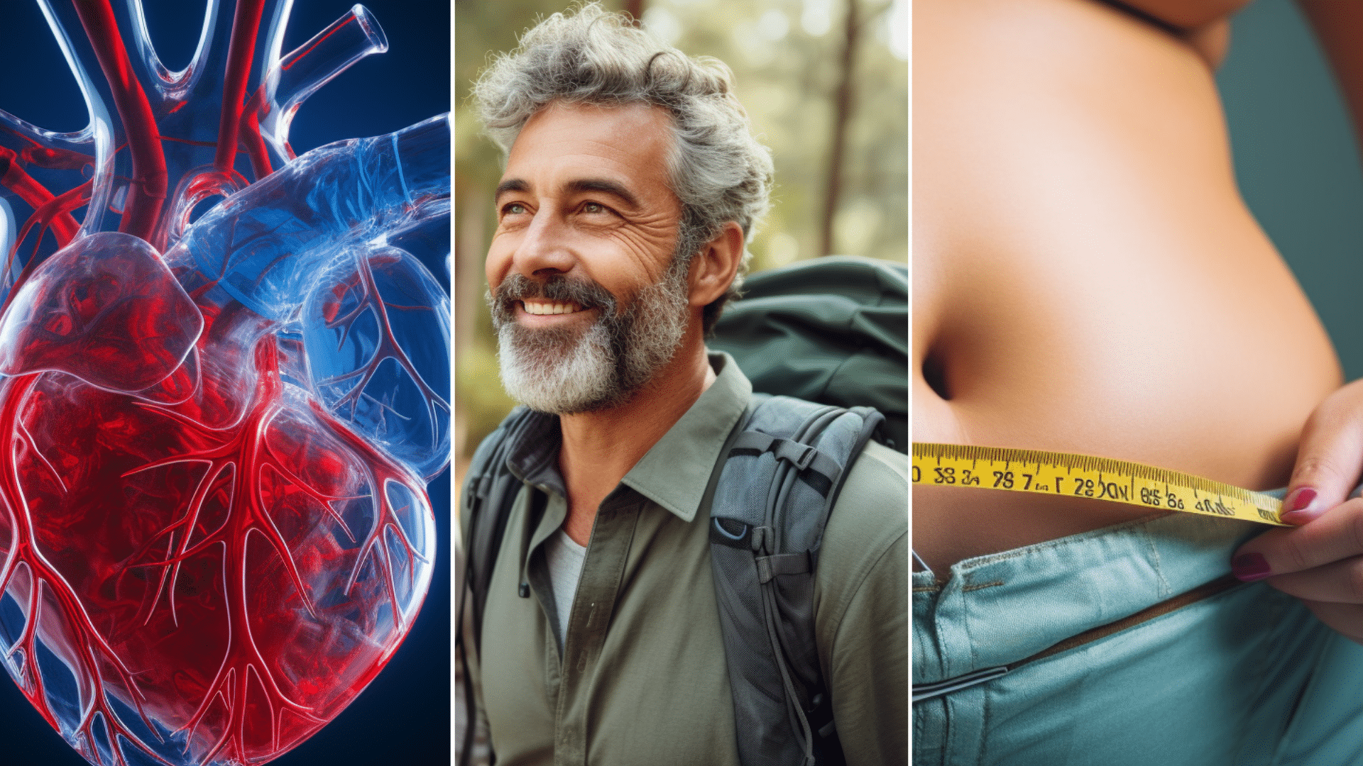 human heart, hiking and stomach.