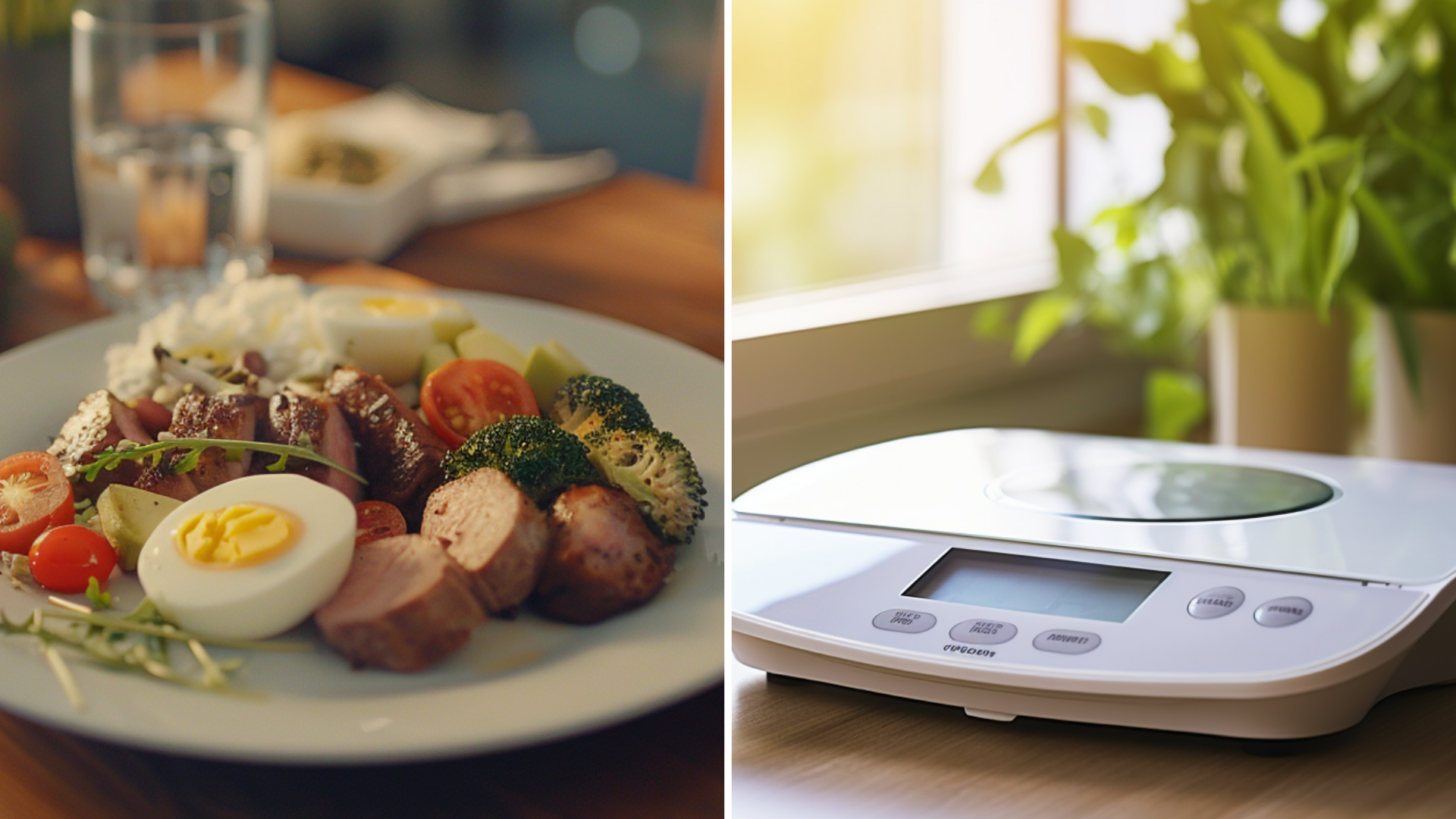 keto plate and calorie scale.