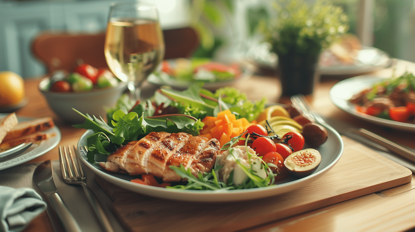 an image of a food plate with keto diet signifying a healthy relationship with food