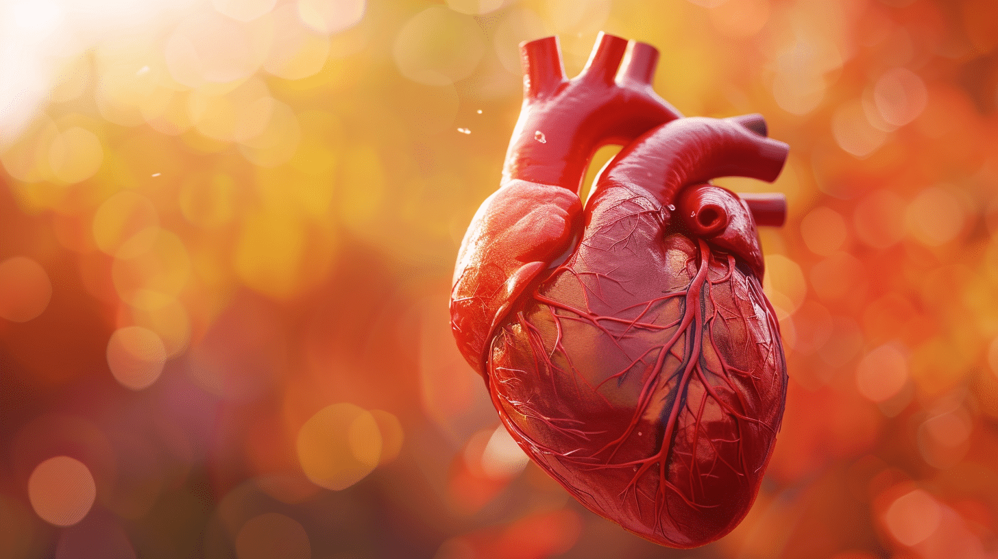 A 3D rendering of a human heart symbolizing health complications stemming from metabolic disorders.