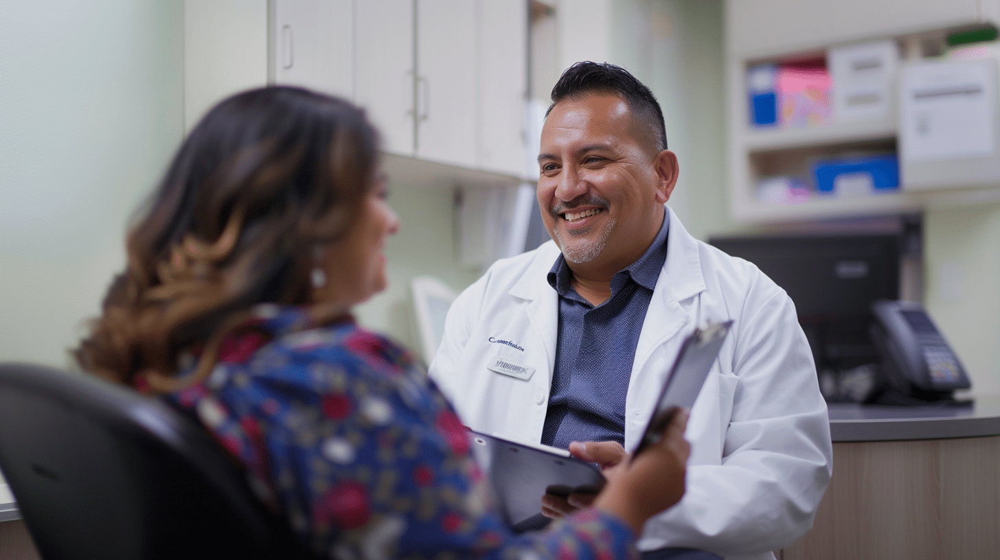 A medical doctor having a consultation with his patient.