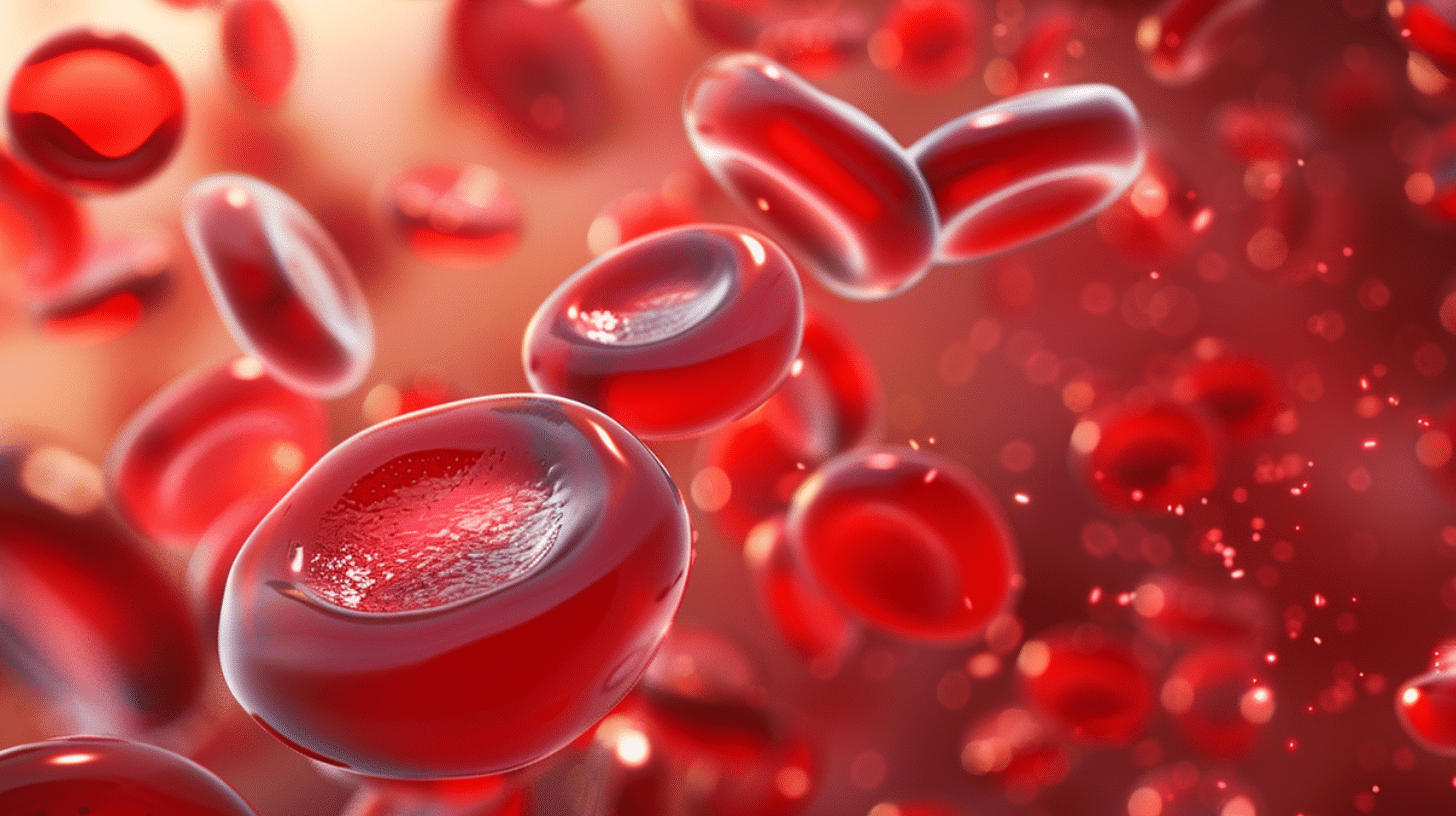 A 3D rendering of blood glucose in bloodstream.