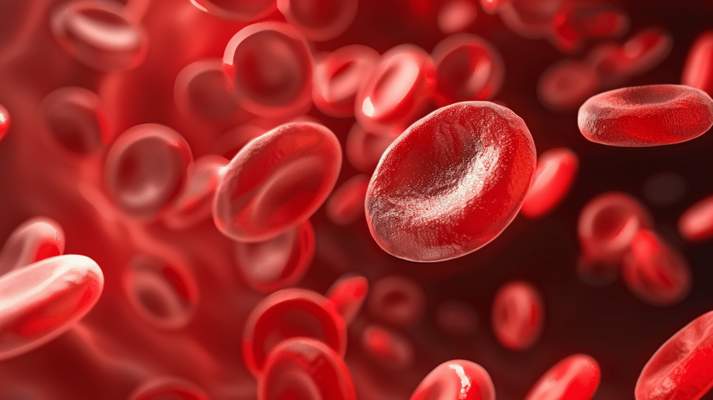 A 3D rendering of blood glucose in bloodstream.