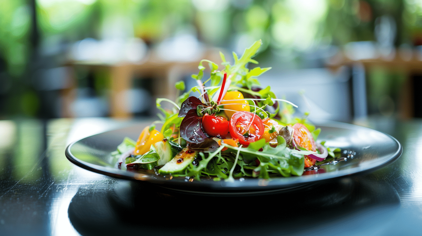 A plate consists of healthy meal.