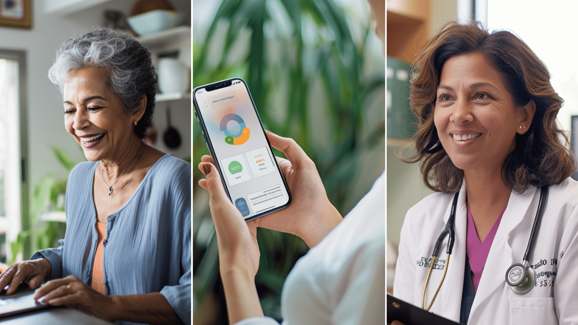 A doctor happily talking with her patient.