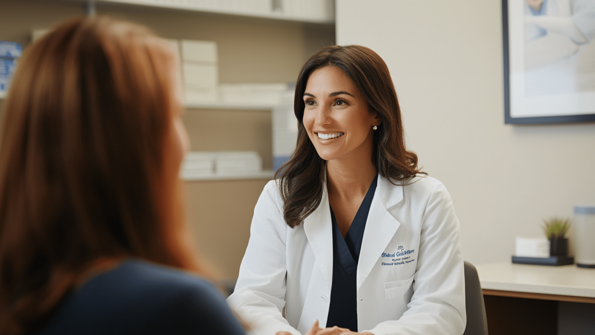 A weight loss doctor talking to her patient about weight loss management.