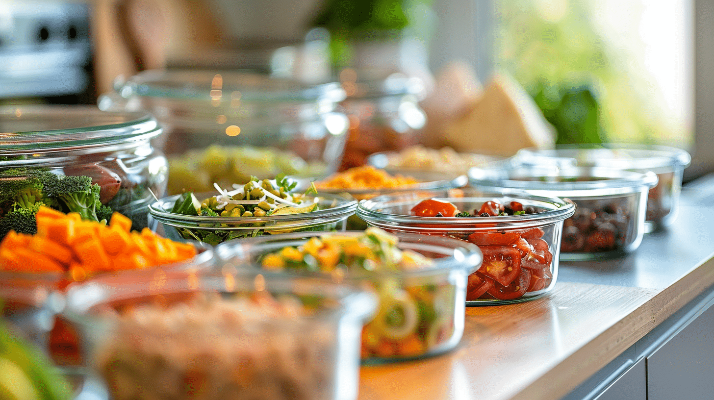 An image of healthy meal prep symbolizing a healthy relationship with food.