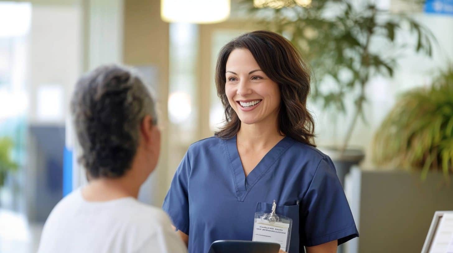 A semaglutide specialist talking to a patient.