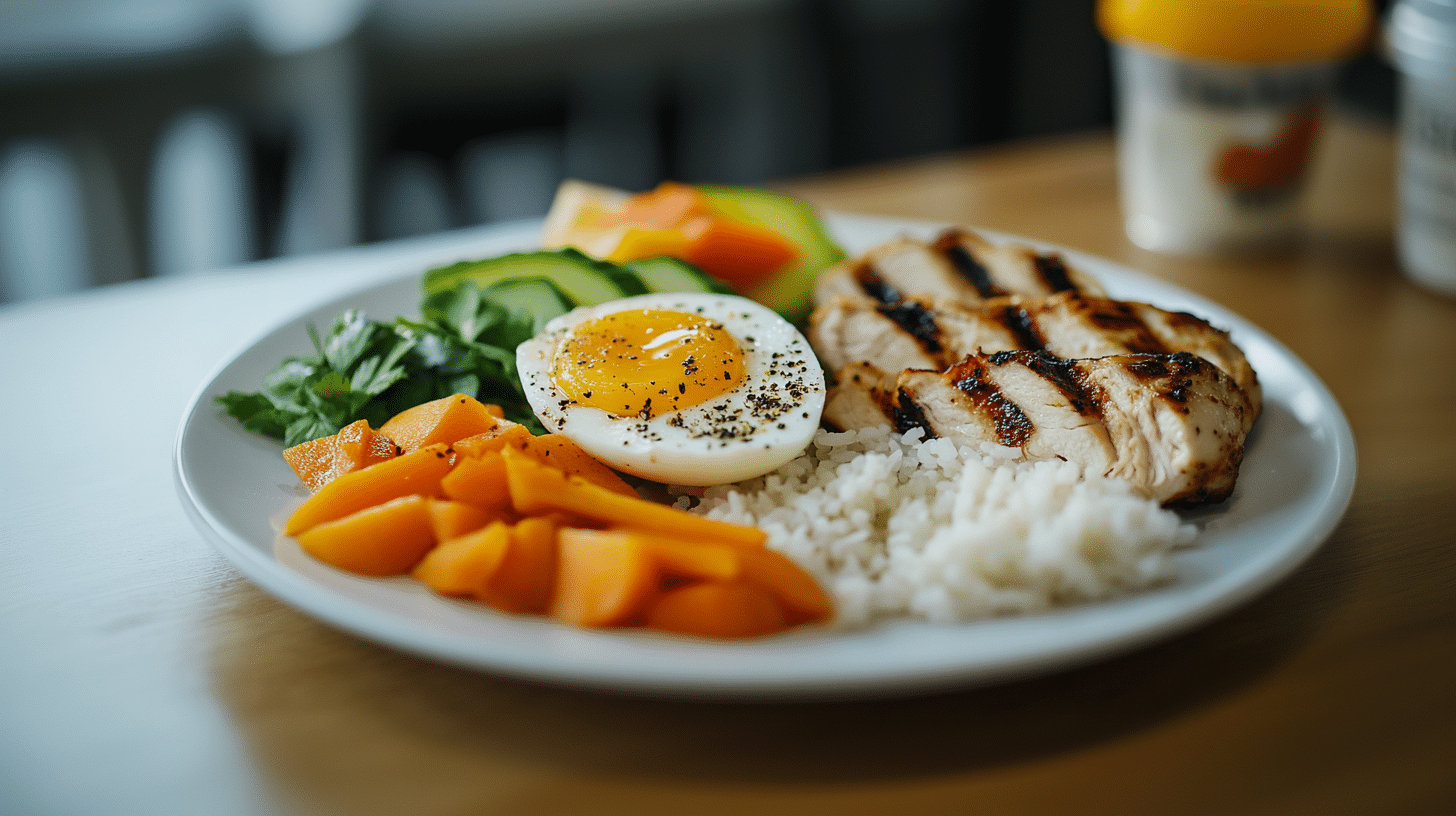 A plate consists of healthy meal.