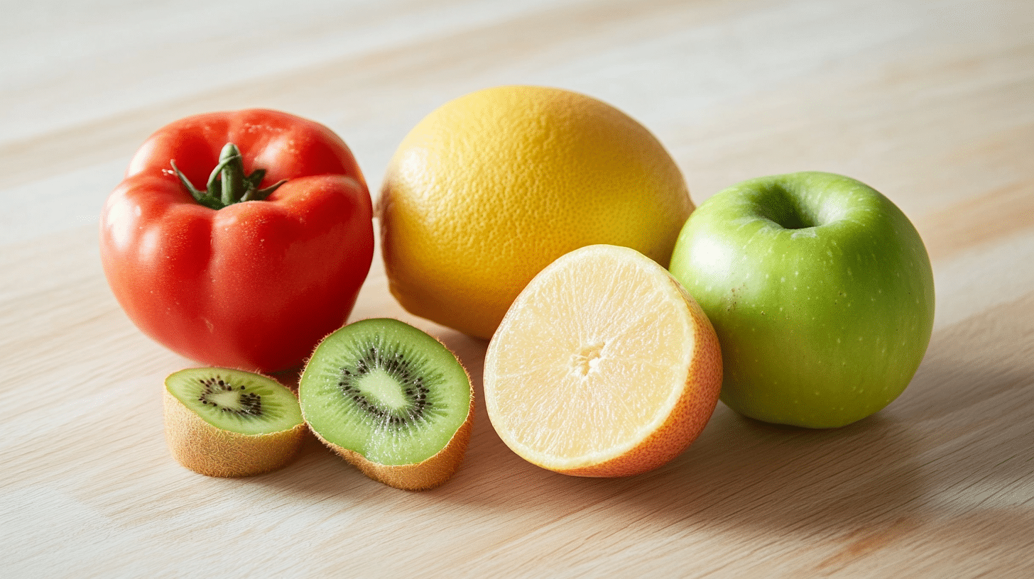 fruits in top of the table.