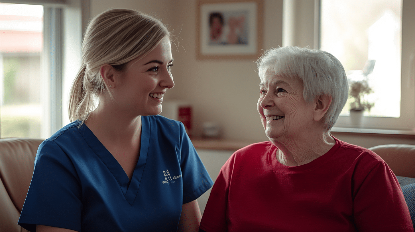 A nurse practitioner explaining nutritional needs to her patient.