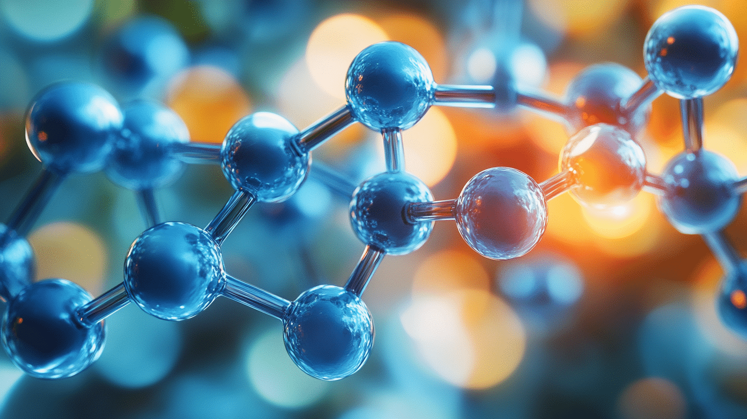 A 3D rendering of the cortisol molecule, responsible for regulating metabolism.